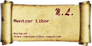 Mentzer Libor névjegykártya